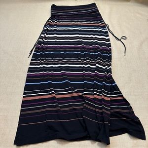 WHBM Convertible Maxi Skirt/Tube Dress Striped Side Slits